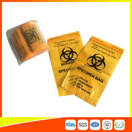 Chine Le transport de spécimen de Biohazard de laboratoire met en sac la couleur refermable de jaune de 3/4 couche fournisseur