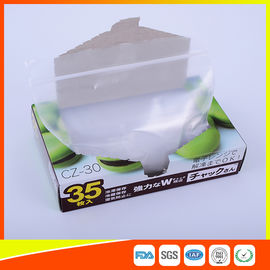 Chine Sac en plastique transparent de serrure de fermeture éclair de dessus de tirette pour le stockage froid de nourriture approuvé par le FDA fournisseur