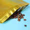 L'emballage fait sur commande de grain de café d'or, tiennent le sac de empaquetage de poche avec la valve fournisseur