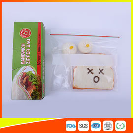 Chine Les sacs en plastique rescellables faits sur commande de sandwich avec écrivent le panneau, sacs de poche de serrure de fermeture éclair fournisseur