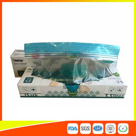 Chine Poche zip-lock de fermeture éclair de sacs de stockage d'emballage rescellable de LDPE avec la lèvre colorée fournisseur