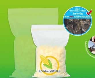 Chine Sacs biodégradables de tirette de fécule de maïs fournisseur