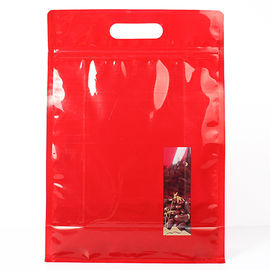 Chine La couleur rouge tiennent le matériel de catégorie comestible de sacs zip-lock pour le biscuit de pomme de terre fournisseur