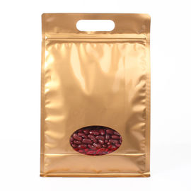 Chine Le sac en plastique de tirette d'Eco-friemdly de couleur d'or tiennent les sacs zip-lock imperméables fournisseur
